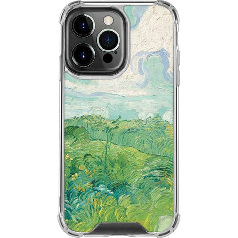 Green Wheat Fields by Vincent van Gogh iPhone 16 Pro Clear Case